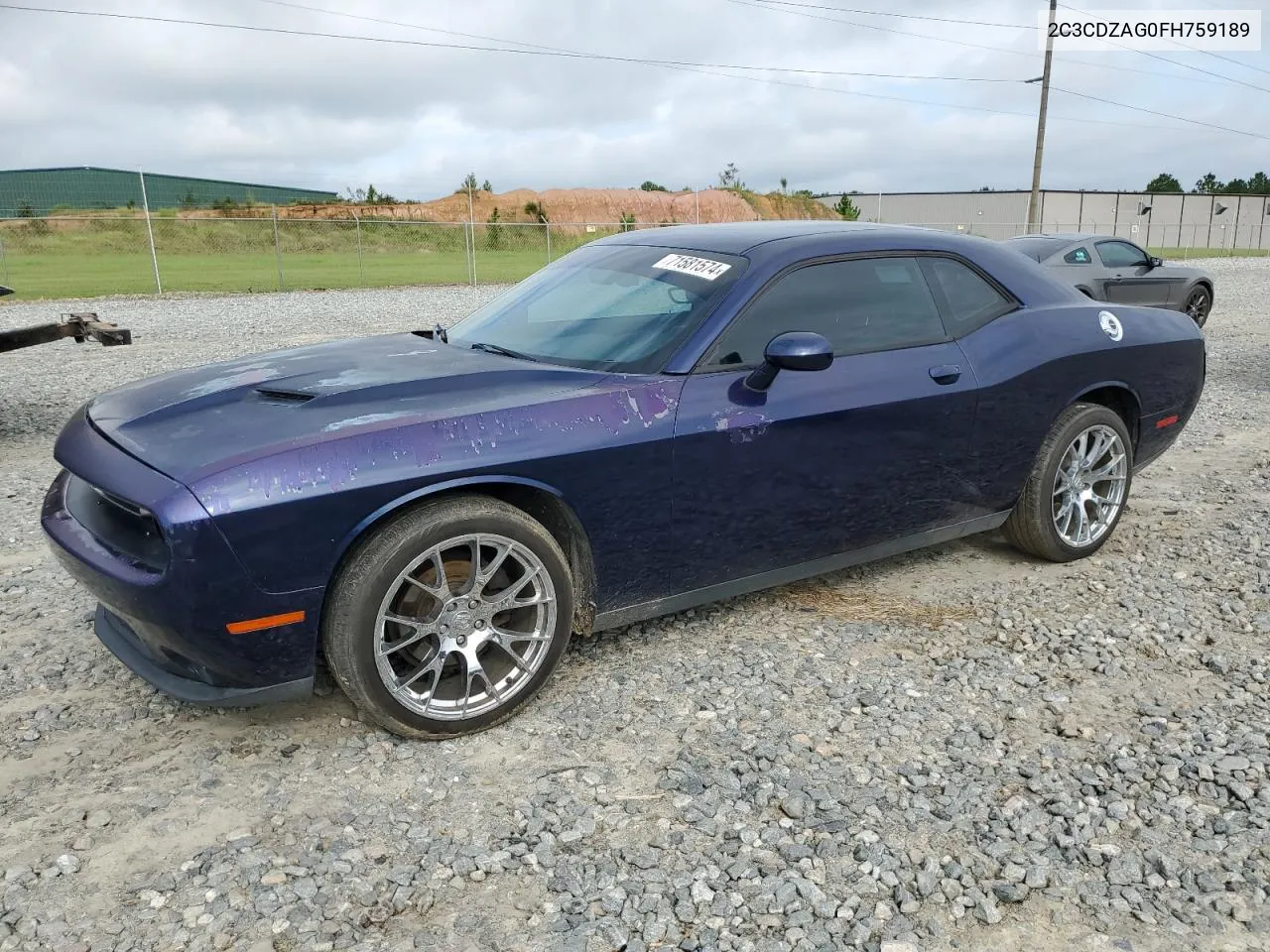 2015 Dodge Challenger Sxt VIN: 2C3CDZAG0FH759189 Lot: 71581574