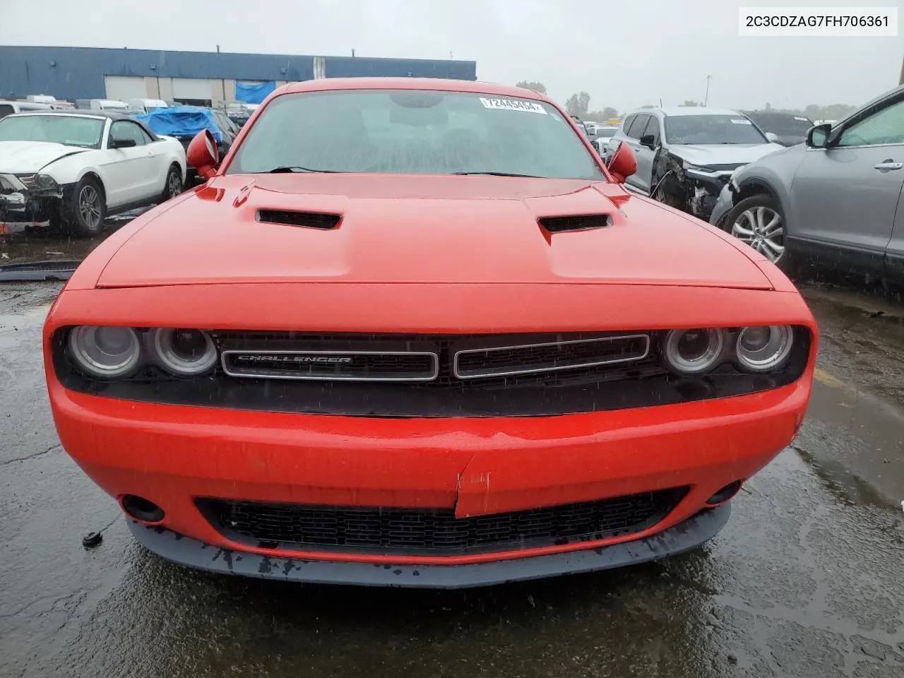 2015 Dodge Challenger Sxt VIN: 2C3CDZAG7FH706361 Lot: 72445454