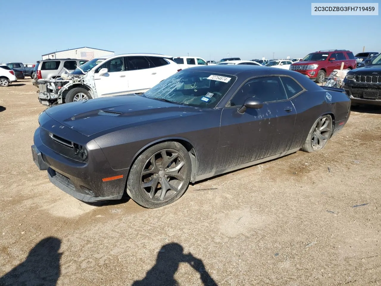 2015 Dodge Challenger Sxt Plus VIN: 2C3CDZBG3FH719459 Lot: 72754674