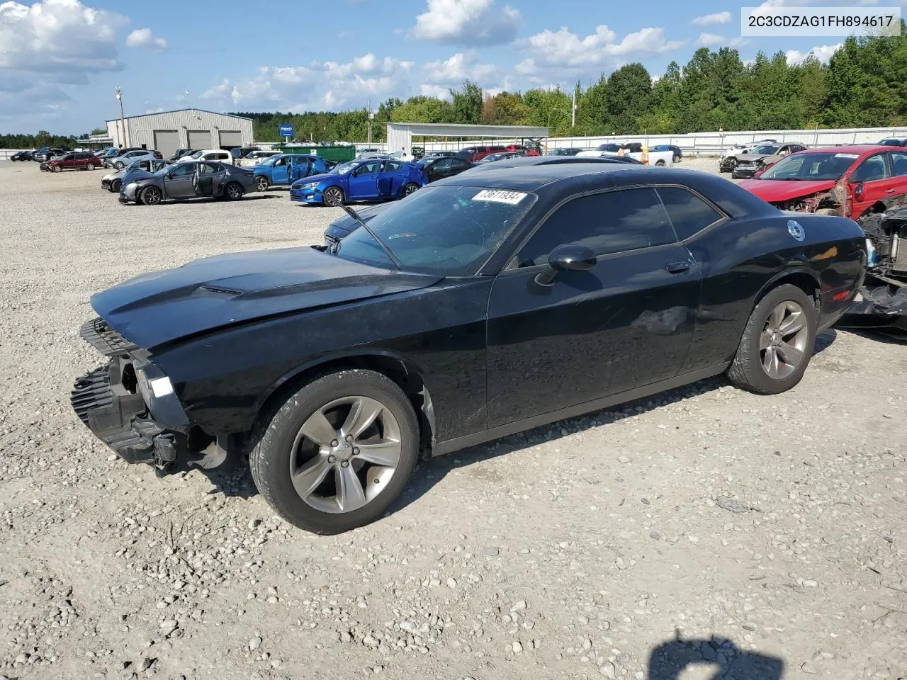 2015 Dodge Challenger Sxt VIN: 2C3CDZAG1FH894617 Lot: 73611934