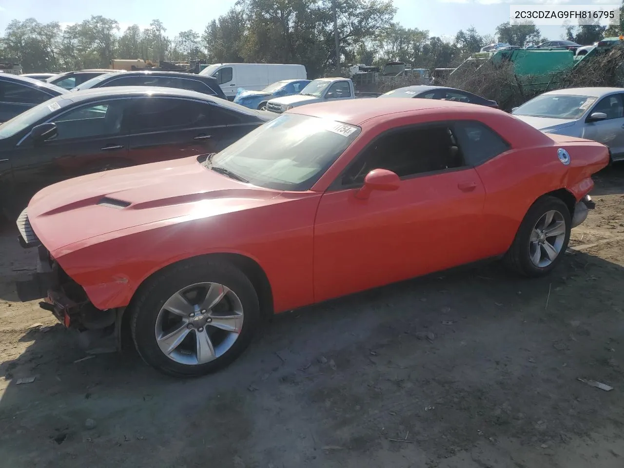 2015 Dodge Challenger Sxt VIN: 2C3CDZAG9FH816795 Lot: 75041754