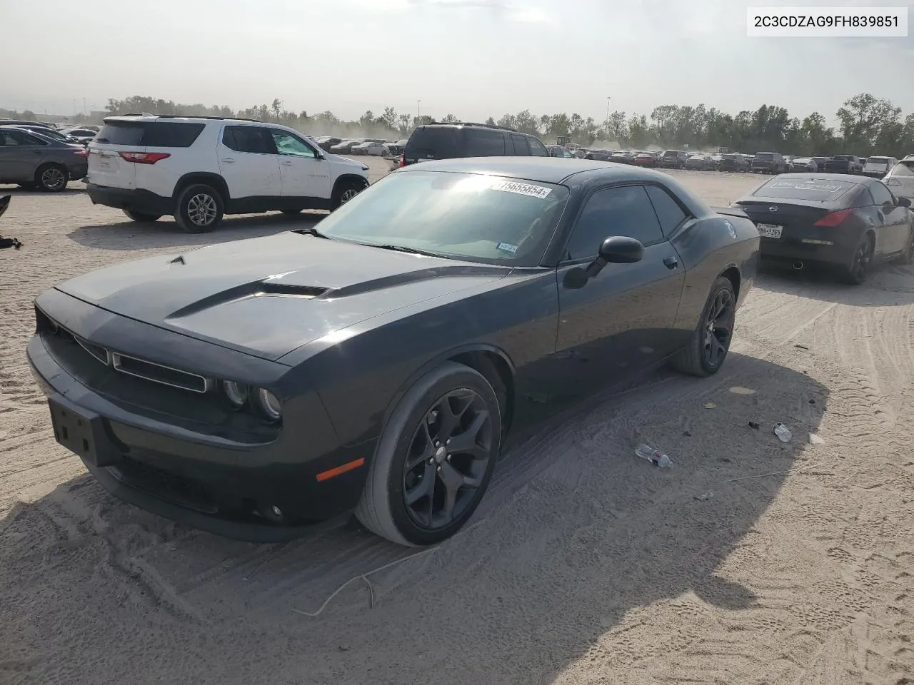 2015 Dodge Challenger Sxt VIN: 2C3CDZAG9FH839851 Lot: 75655854