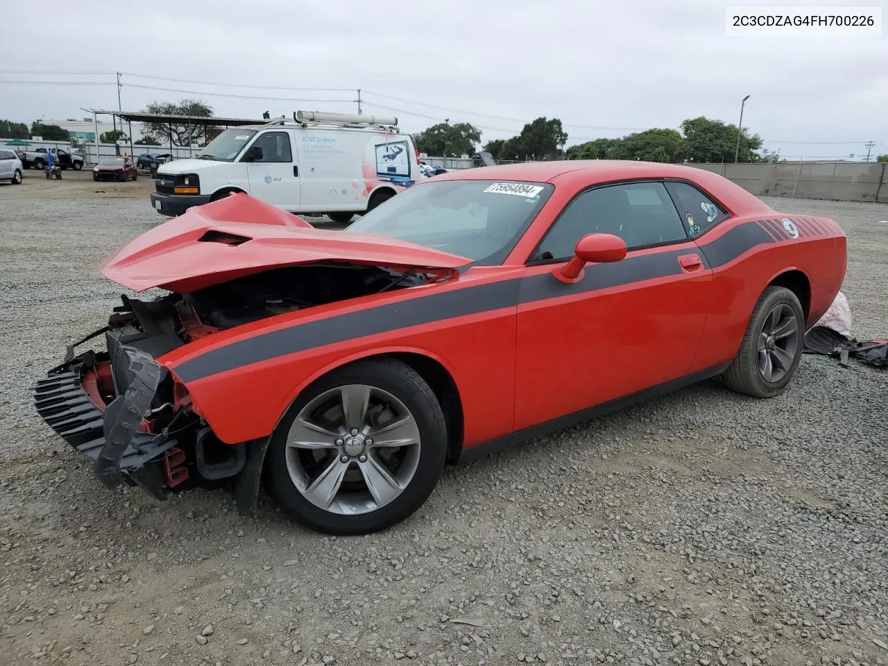 2015 Dodge Challenger Sxt VIN: 2C3CDZAG4FH700226 Lot: 75954894