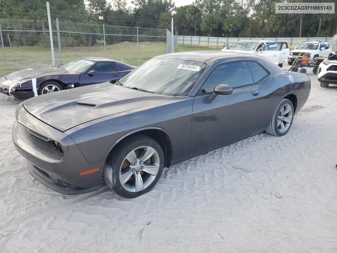 2015 Dodge Challenger Sxt VIN: 2C3CDZAG3FH885143 Lot: 76376494