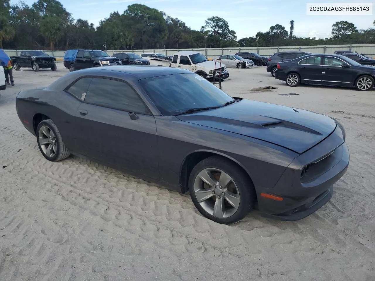 2015 Dodge Challenger Sxt VIN: 2C3CDZAG3FH885143 Lot: 76376494