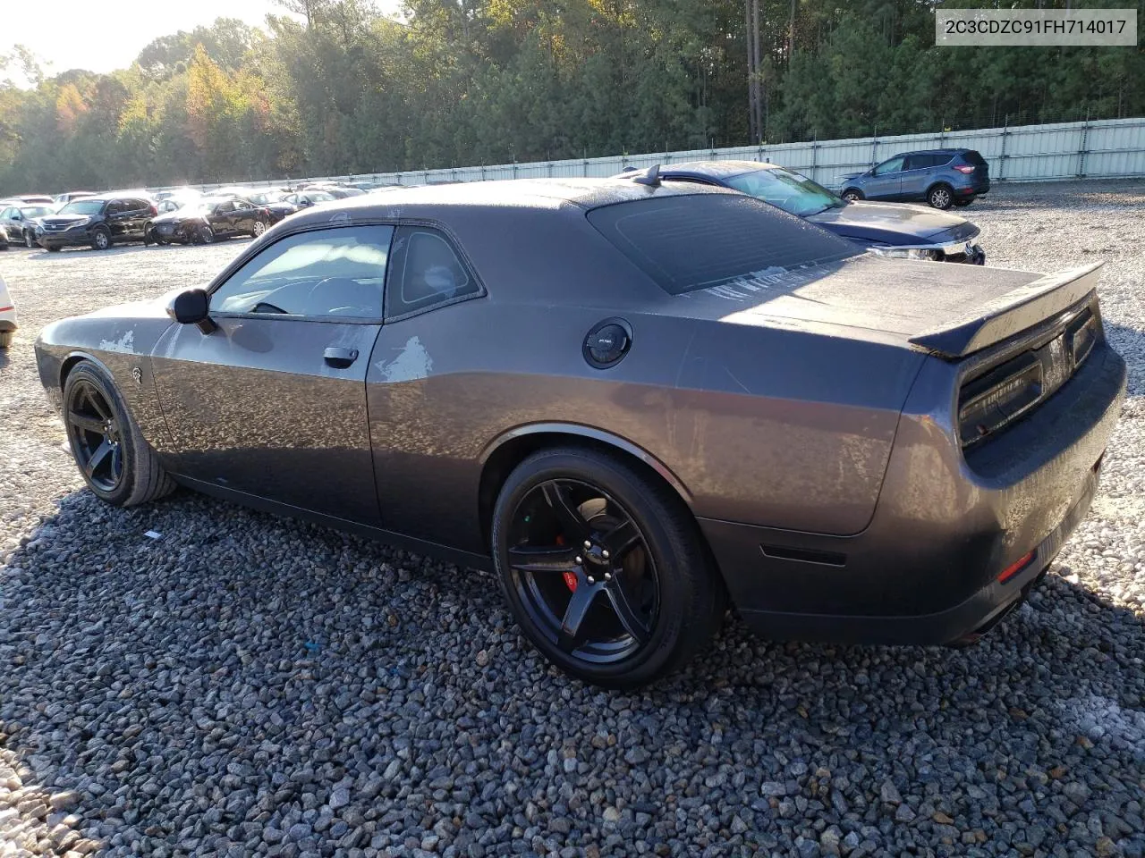 2C3CDZC91FH714017 2015 Dodge Challenger Srt Hellcat