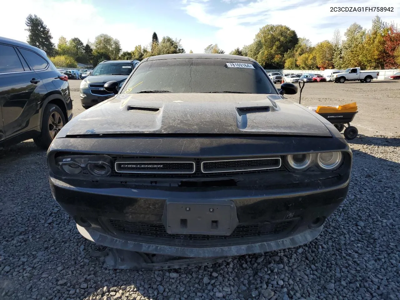 2015 Dodge Challenger Sxt VIN: 2C3CDZAG1FH758942 Lot: 78169164