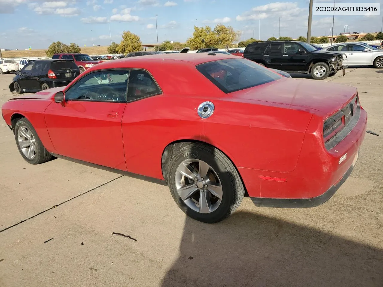 2015 Dodge Challenger Sxt VIN: 2C3CDZAG4FH835416 Lot: 78276304