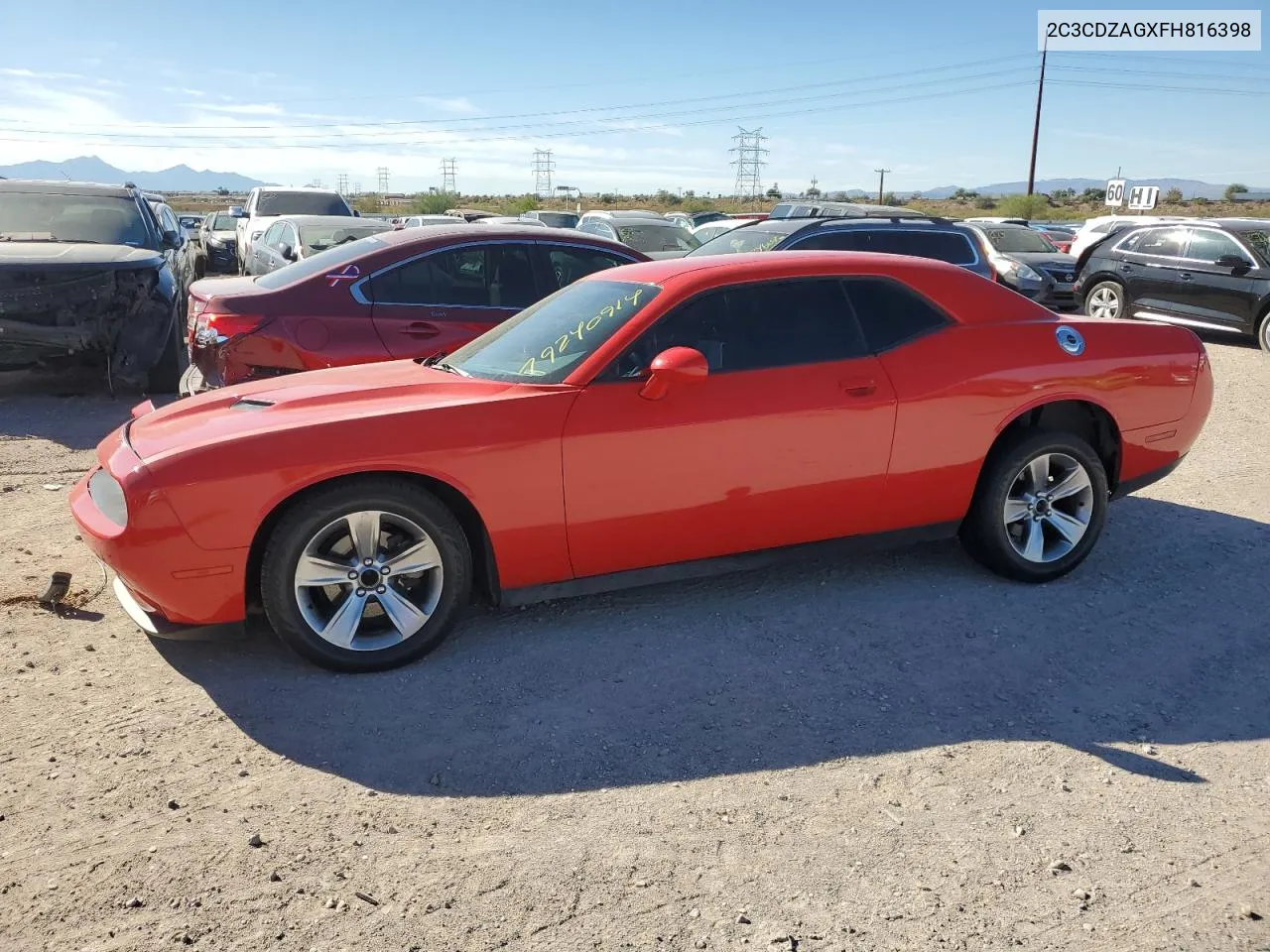 2015 Dodge Challenger Sxt VIN: 2C3CDZAGXFH816398 Lot: 79240914