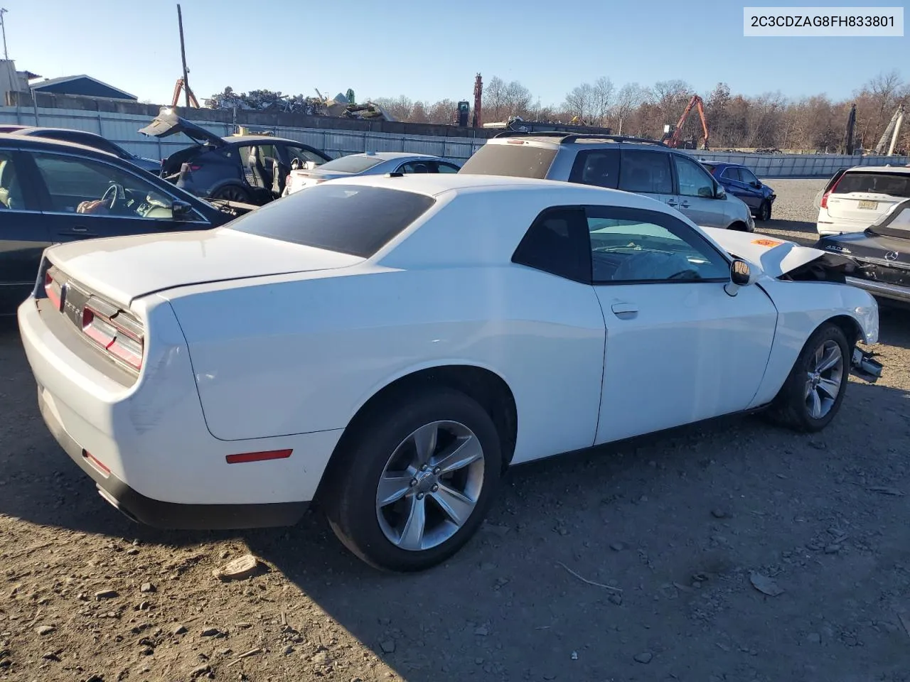 2015 Dodge Challenger Sxt VIN: 2C3CDZAG8FH833801 Lot: 80970834