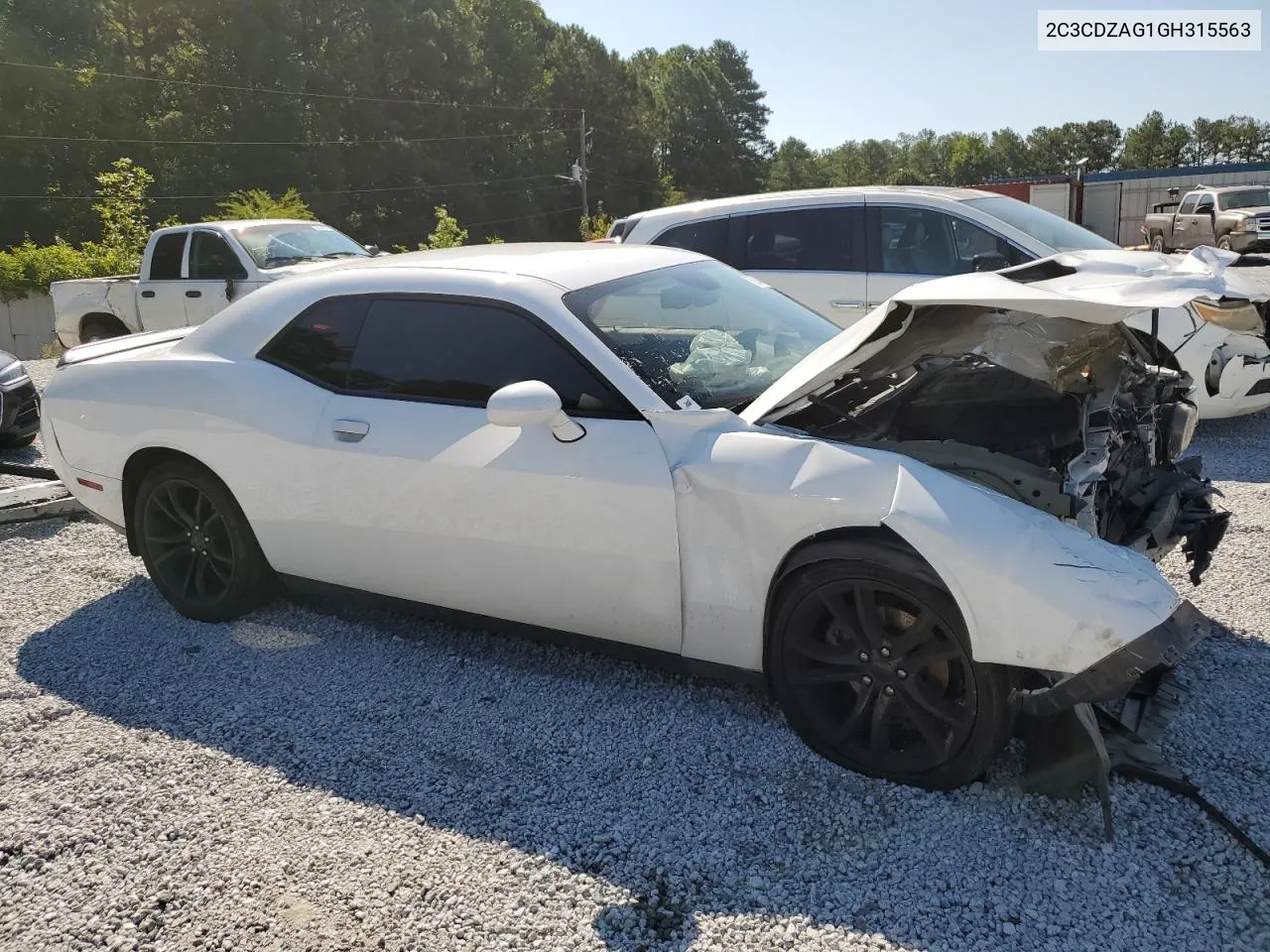 2016 Dodge Challenger Sxt VIN: 2C3CDZAG1GH315563 Lot: 62848044