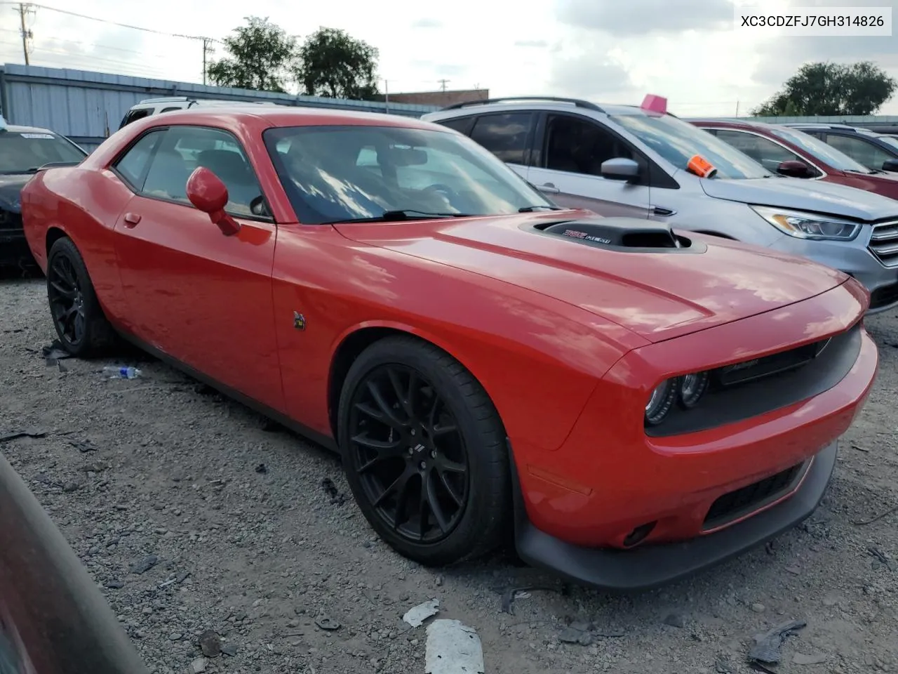 XC3CDZFJ7GH314826 2016 Dodge Challenger