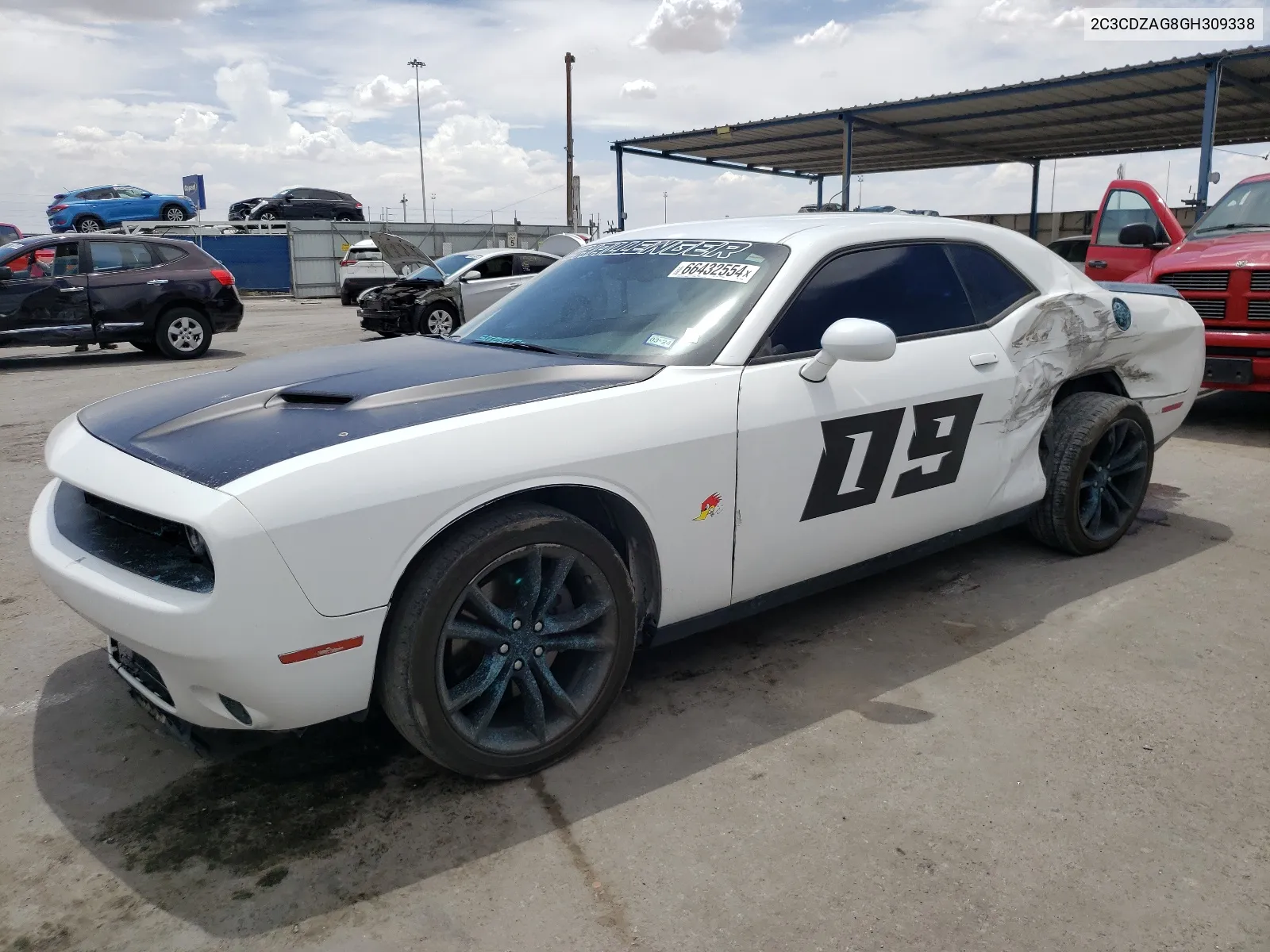 2016 Dodge Challenger Sxt VIN: 2C3CDZAG8GH309338 Lot: 66432554