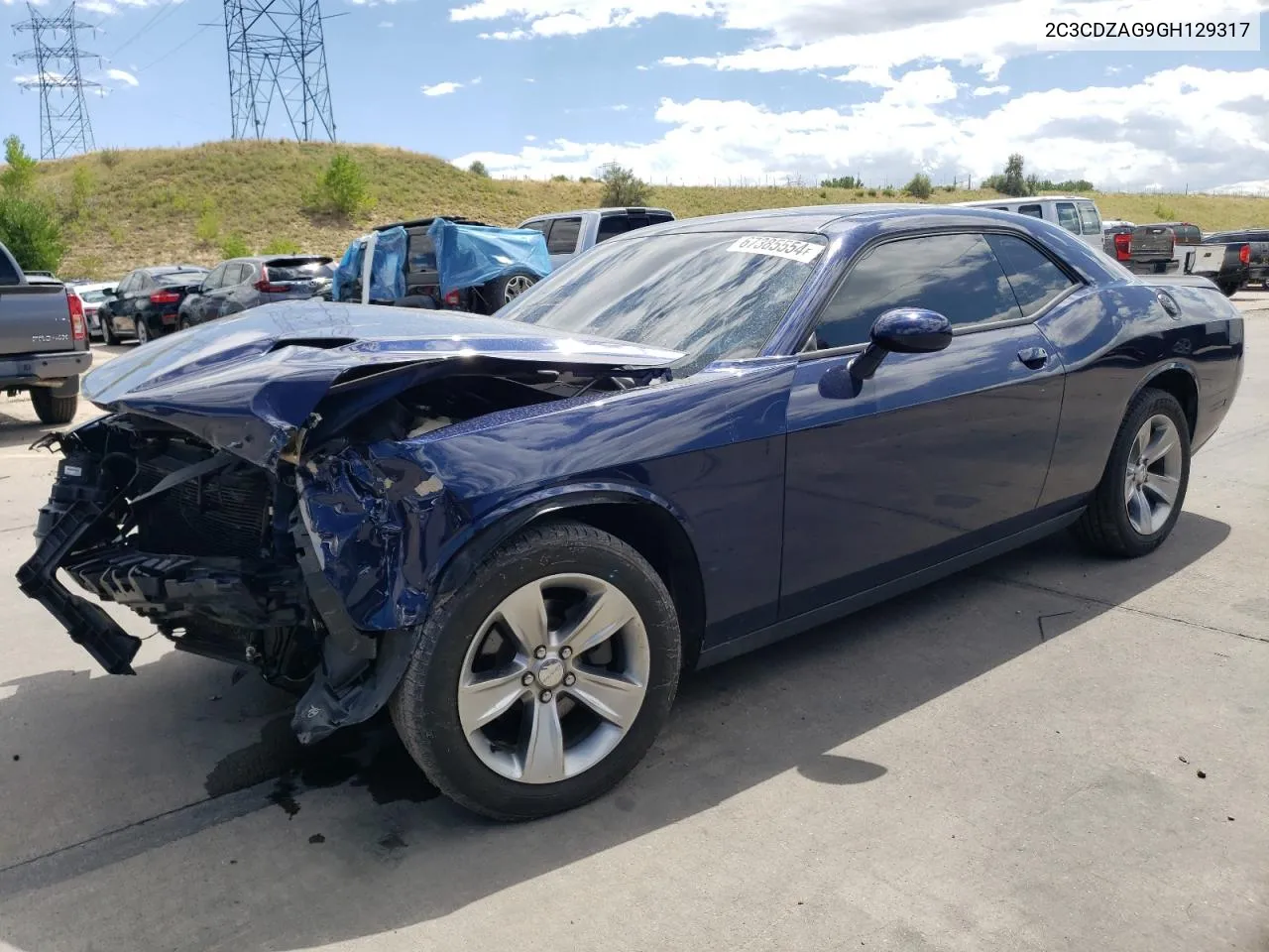 2016 Dodge Challenger Sxt VIN: 2C3CDZAG9GH129317 Lot: 67385554