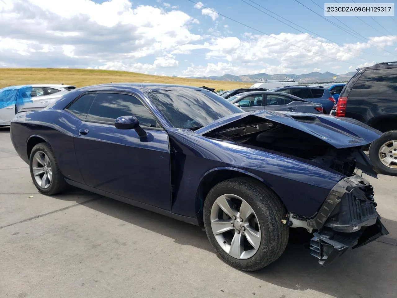 2C3CDZAG9GH129317 2016 Dodge Challenger Sxt