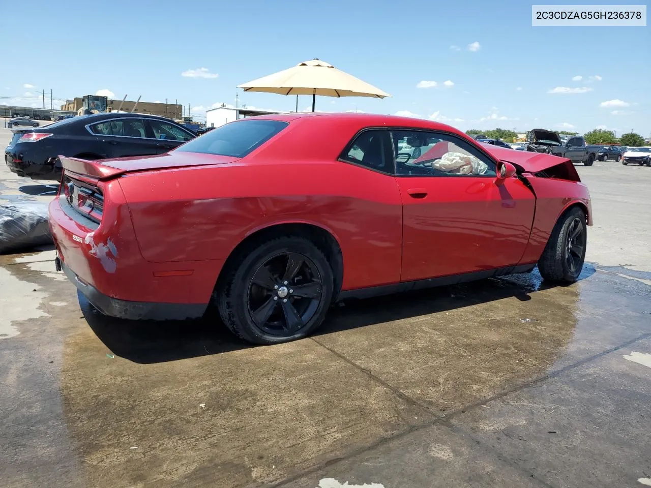 2016 Dodge Challenger Sxt VIN: 2C3CDZAG5GH236378 Lot: 67469224