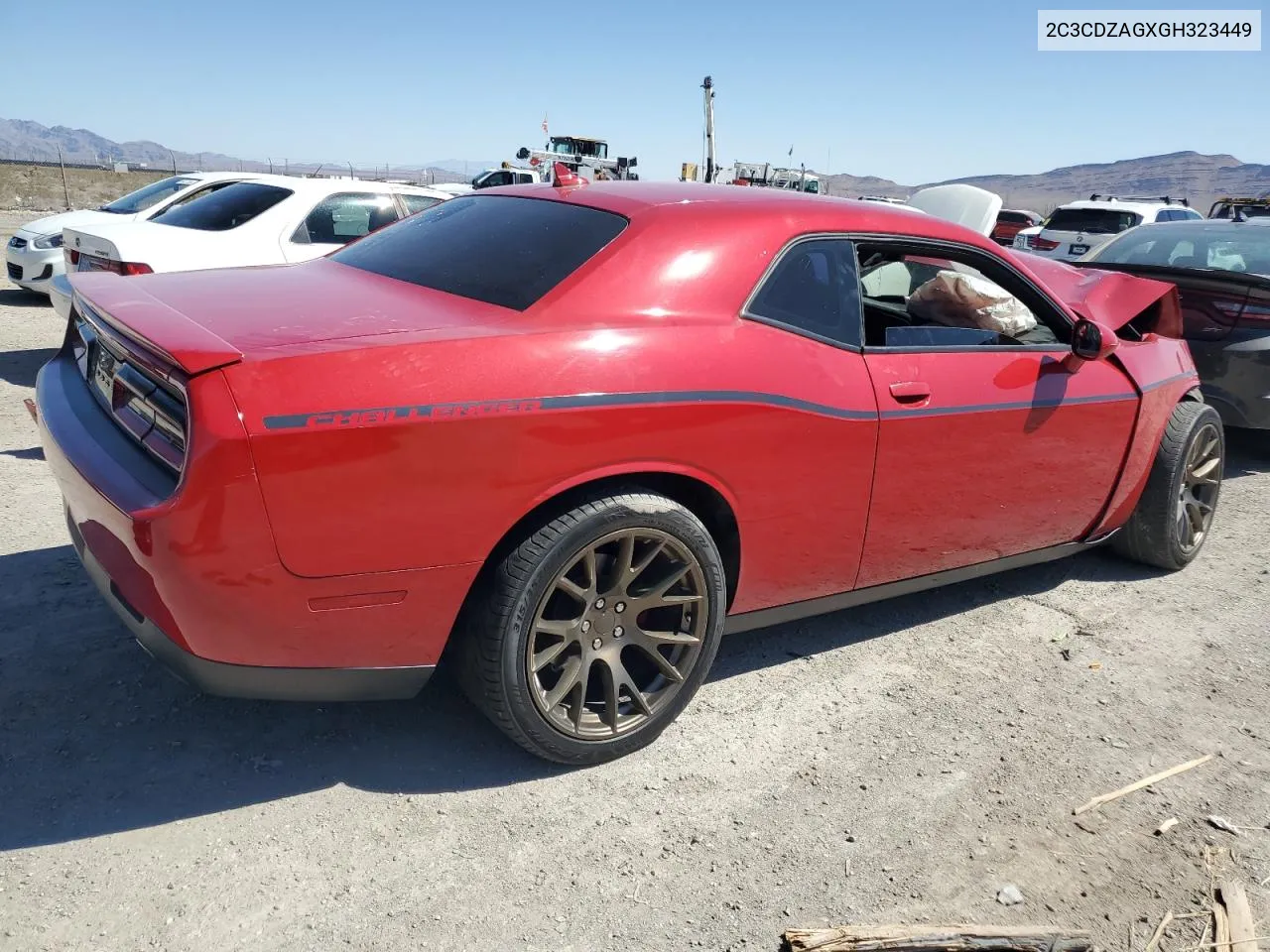 2016 Dodge Challenger Sxt VIN: 2C3CDZAGXGH323449 Lot: 69337674