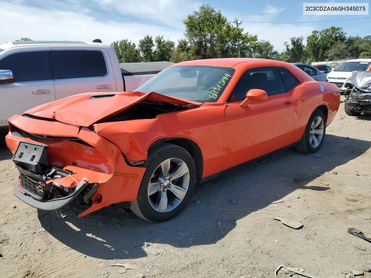 2016 Dodge Challenger Sxt VIN: 2C3CDZAG6GH345075 Lot: 69573144