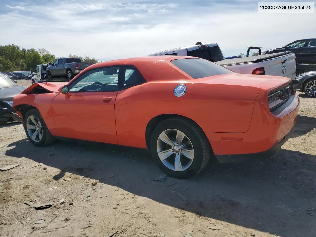 2016 Dodge Challenger Sxt VIN: 2C3CDZAG6GH345075 Lot: 69573144