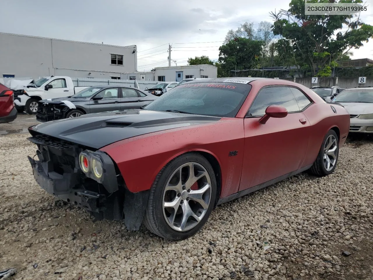 2016 Dodge Challenger R/T VIN: 2C3CDZBT7GH193965 Lot: 69859604