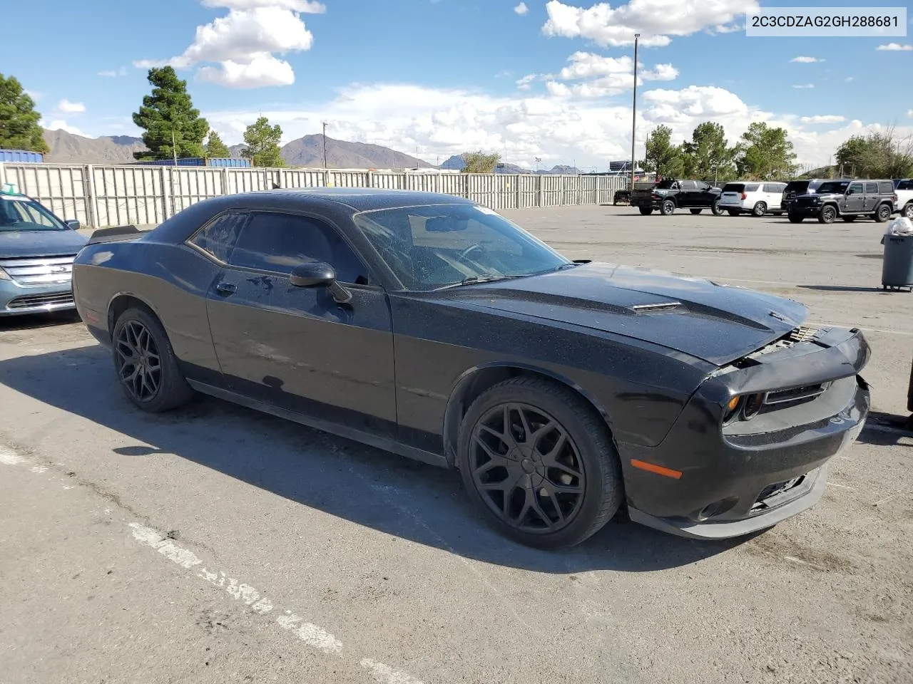 2C3CDZAG2GH288681 2016 Dodge Challenger Sxt