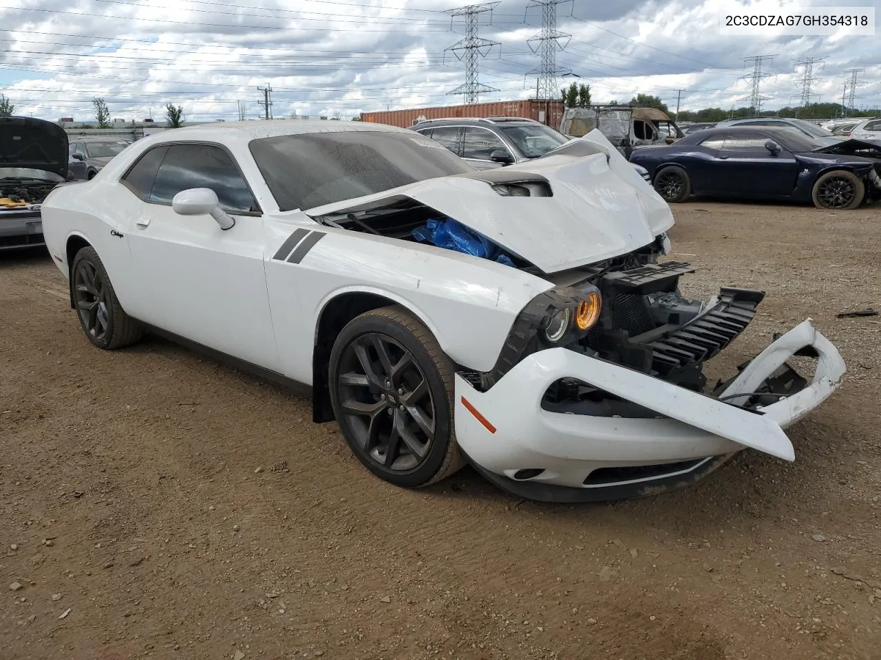 2016 Dodge Challenger Sxt VIN: 2C3CDZAG7GH354318 Lot: 70287804