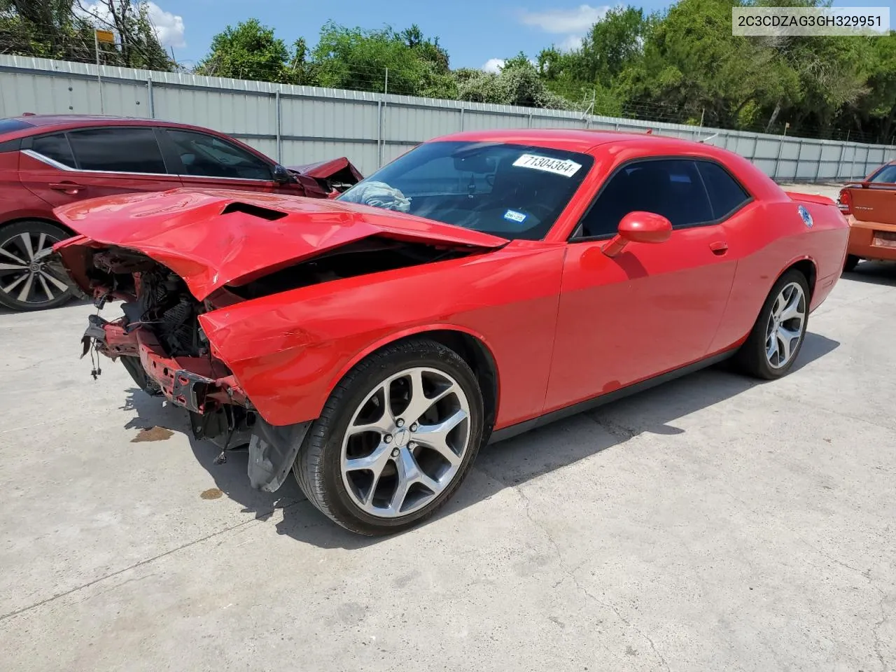 2016 Dodge Challenger Sxt VIN: 2C3CDZAG3GH329951 Lot: 71304364