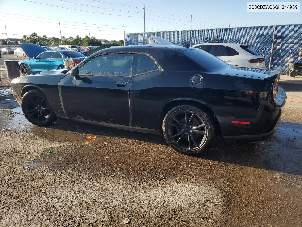 2016 Dodge Challenger Sxt VIN: 2C3CDZAG6GH344959 Lot: 71738044