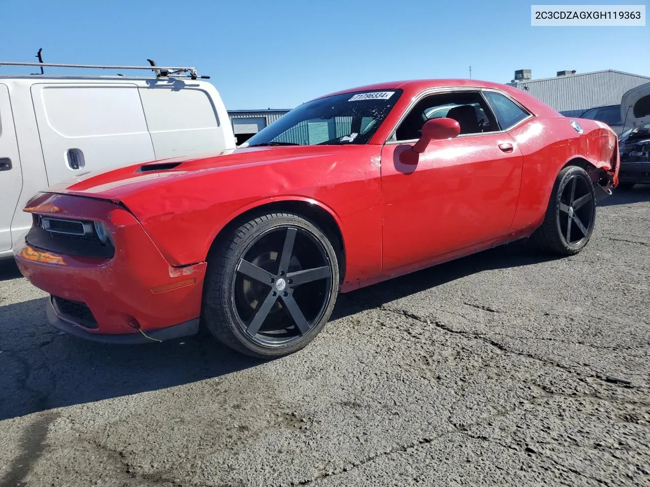 2016 Dodge Challenger Sxt VIN: 2C3CDZAGXGH119363 Lot: 71796334