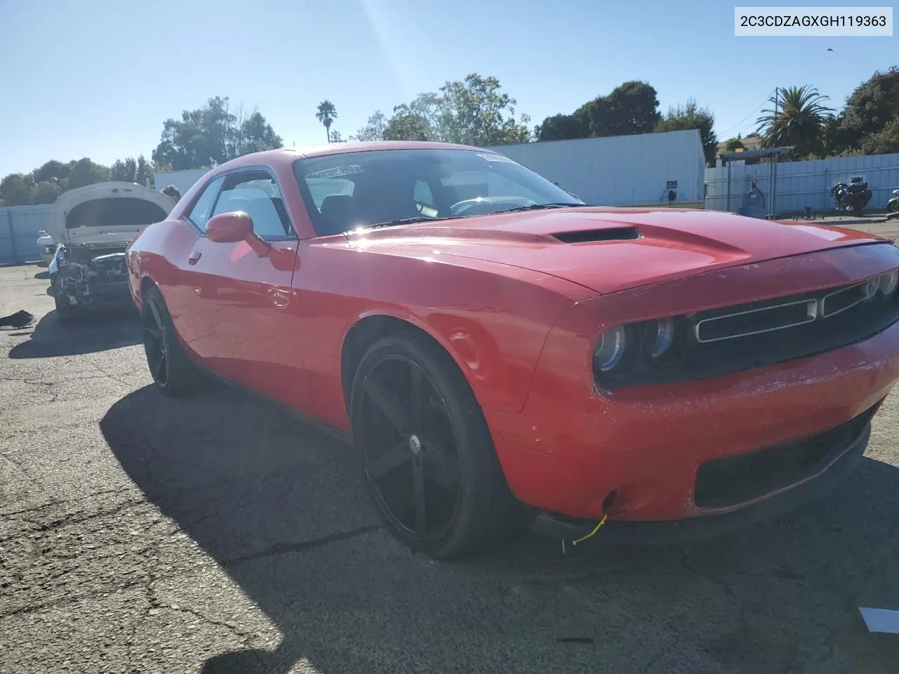 2016 Dodge Challenger Sxt VIN: 2C3CDZAGXGH119363 Lot: 71796334