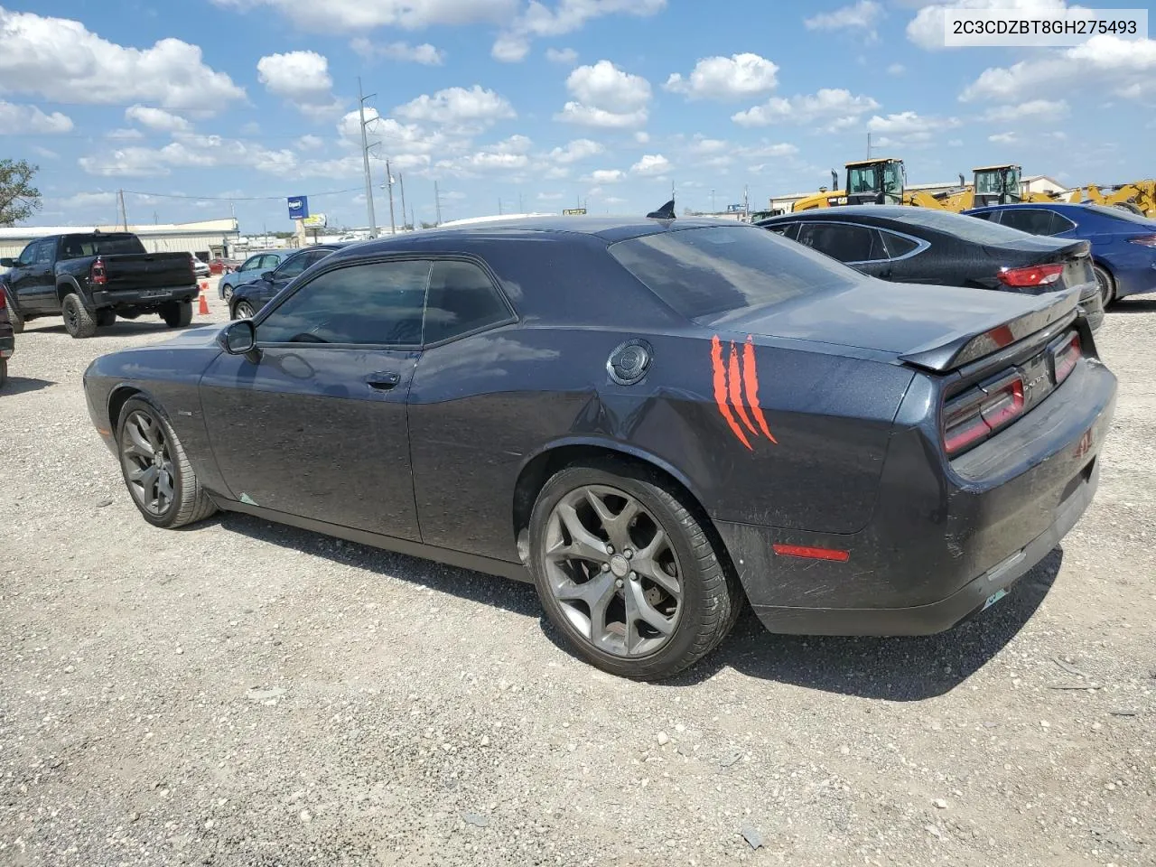 2016 Dodge Challenger R/T VIN: 2C3CDZBT8GH275493 Lot: 71803624