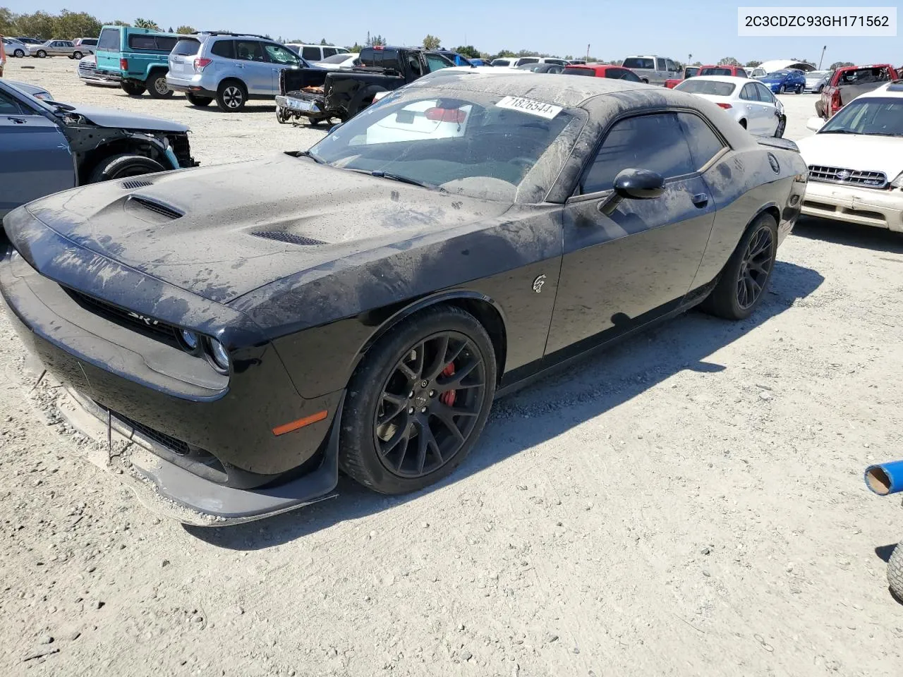 2016 Dodge Challenger Srt Hellcat VIN: 2C3CDZC93GH171562 Lot: 71826544