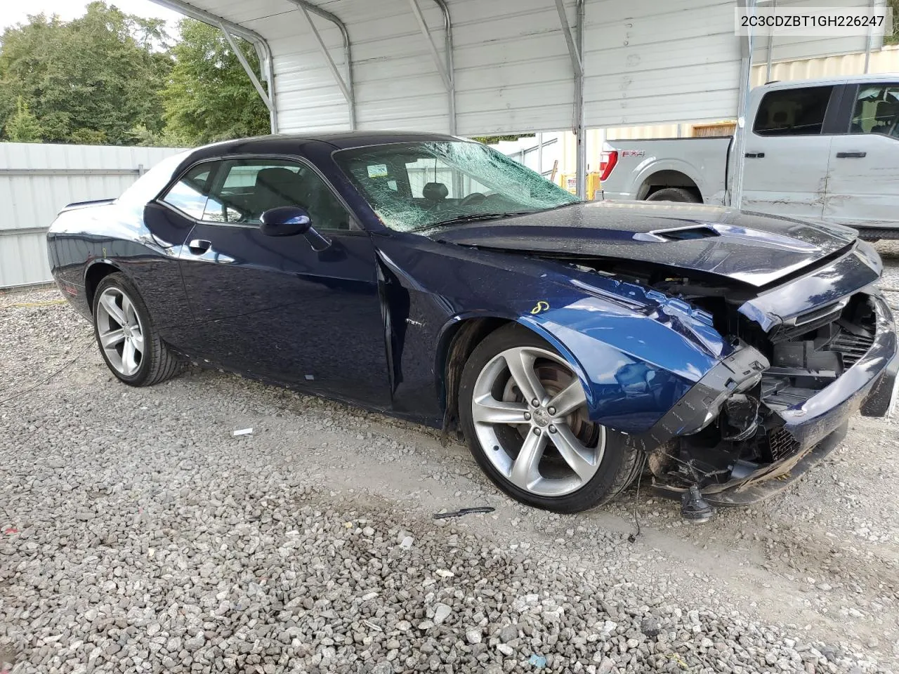 2016 Dodge Challenger R/T VIN: 2C3CDZBT1GH226247 Lot: 72149054