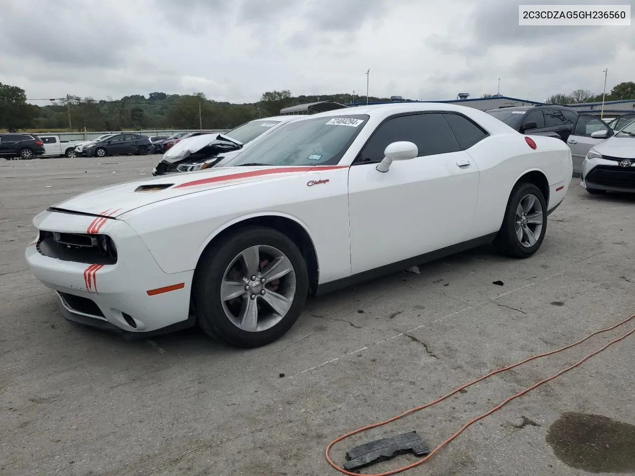 2016 Dodge Challenger Sxt VIN: 2C3CDZAG5GH236560 Lot: 72404294