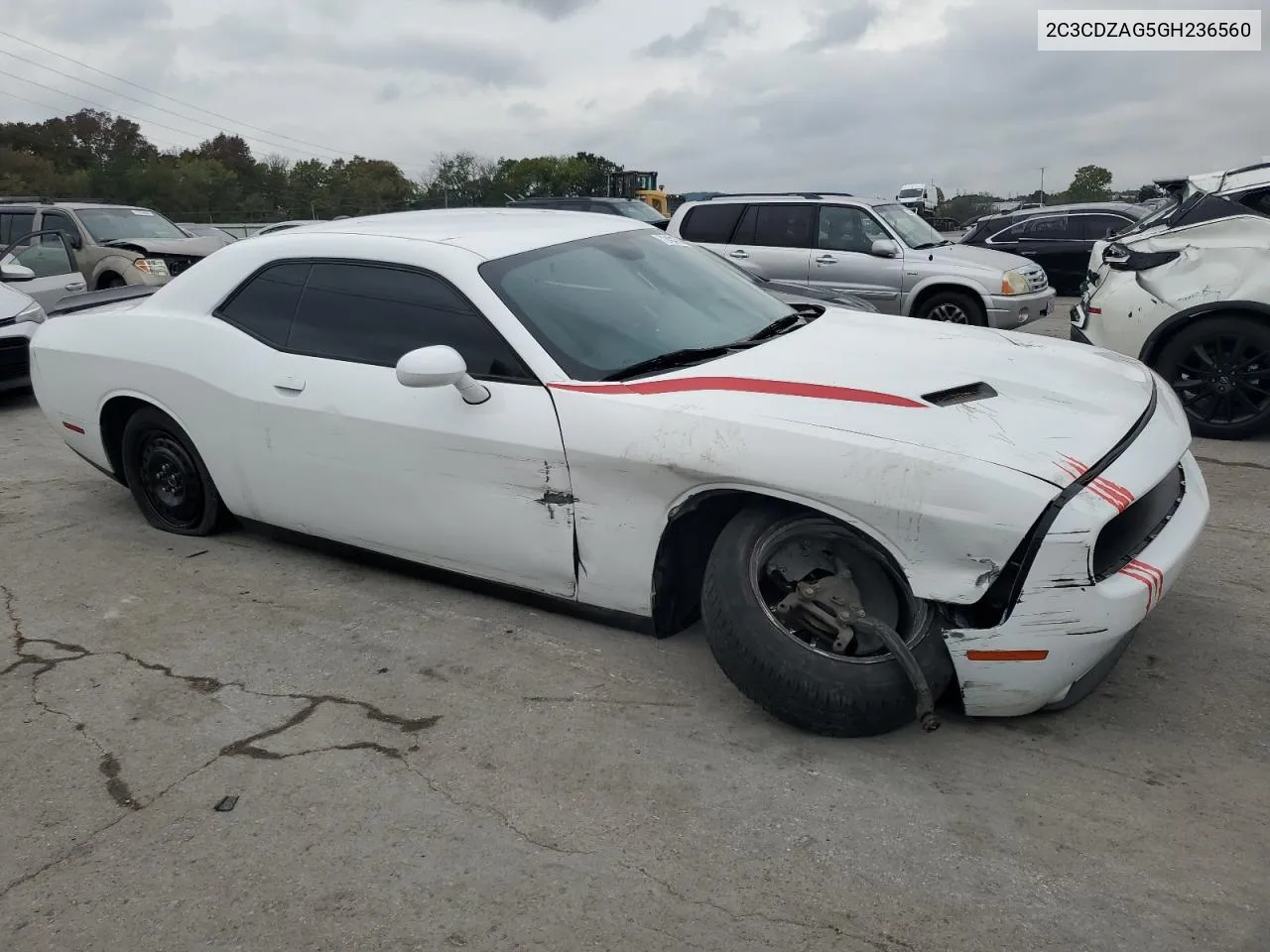 2016 Dodge Challenger Sxt VIN: 2C3CDZAG5GH236560 Lot: 72404294