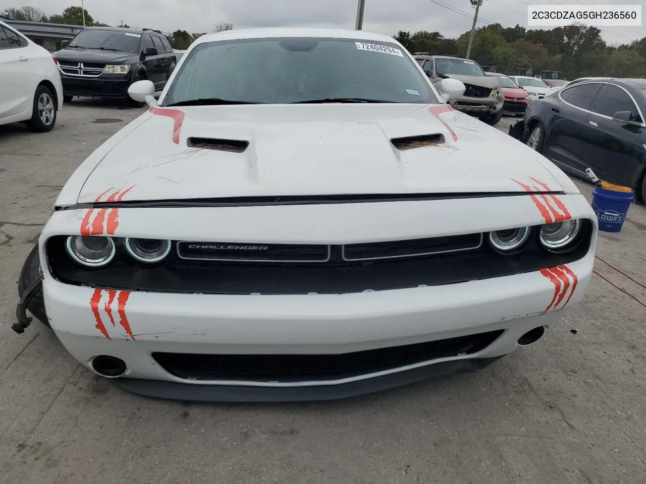 2C3CDZAG5GH236560 2016 Dodge Challenger Sxt