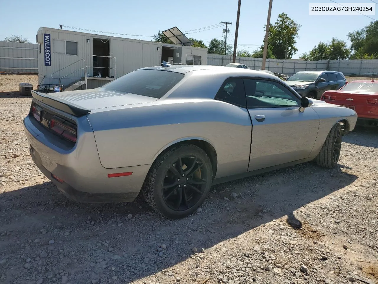 2016 Dodge Challenger Sxt VIN: 2C3CDZAG7GH240254 Lot: 73271144