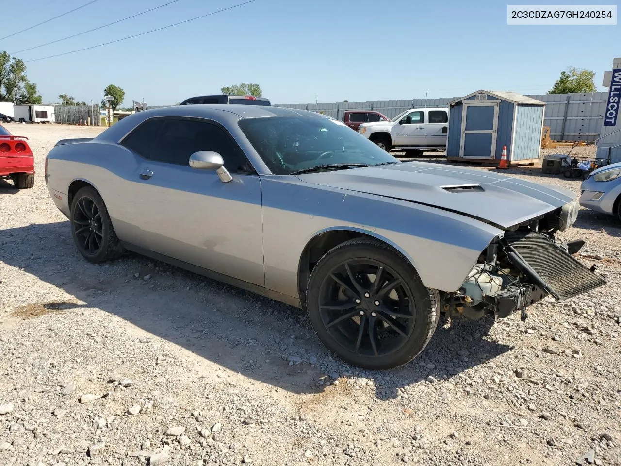 2016 Dodge Challenger Sxt VIN: 2C3CDZAG7GH240254 Lot: 73271144