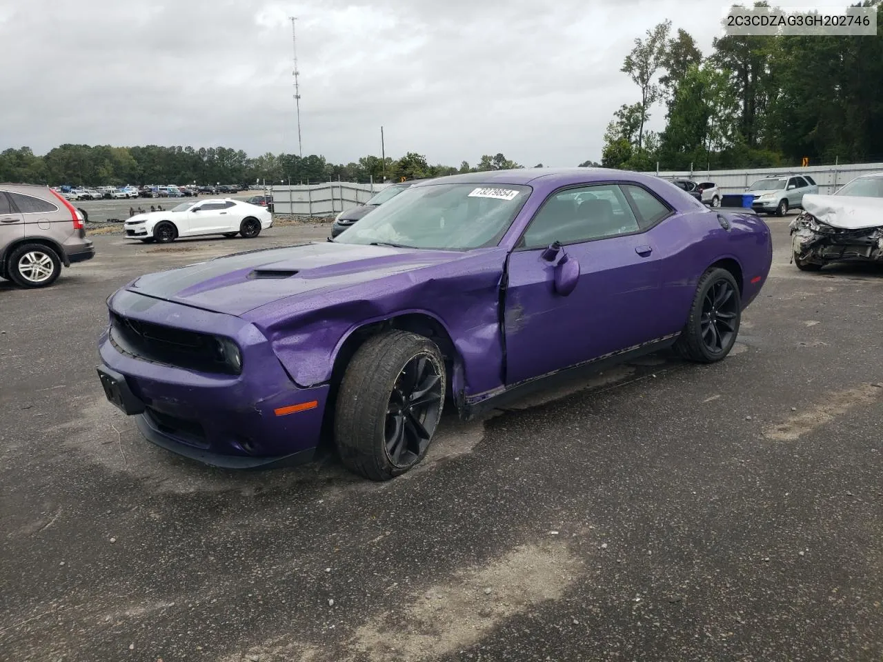 2016 Dodge Challenger Sxt VIN: 2C3CDZAG3GH202746 Lot: 73279854