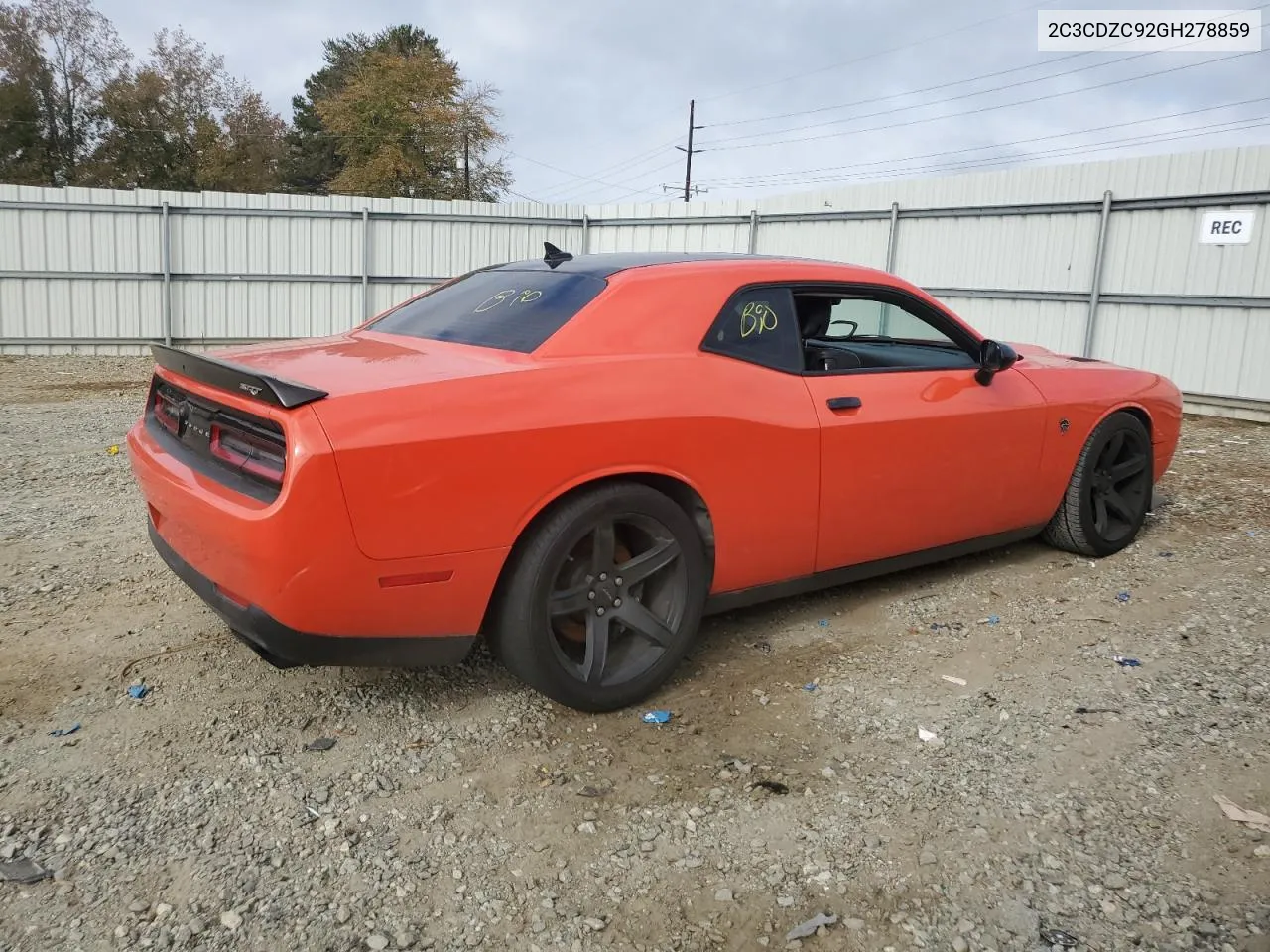 2016 Dodge Challenger VIN: 2C3CDZC92GH278859 Lot: 73378124