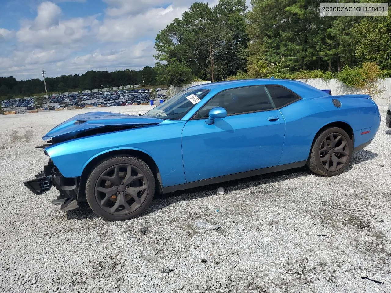 2016 Dodge Challenger Sxt VIN: 2C3CDZAG4GH158451 Lot: 73566754