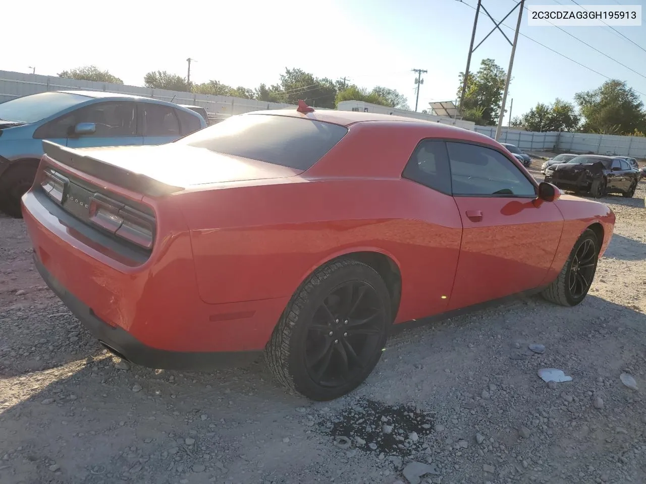 2016 Dodge Challenger Sxt VIN: 2C3CDZAG3GH195913 Lot: 74145894