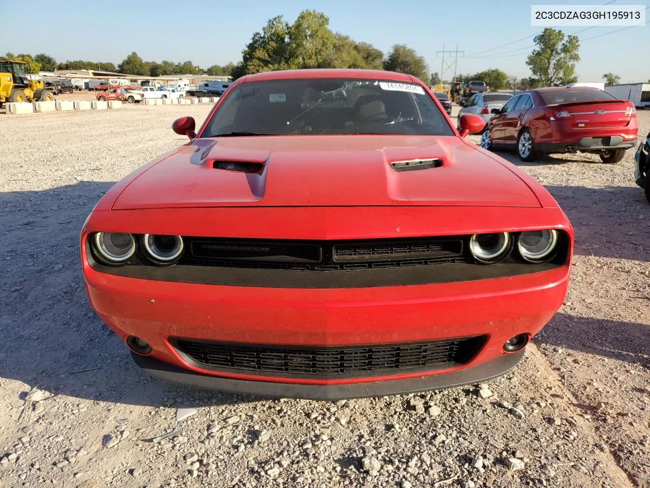 2016 Dodge Challenger Sxt VIN: 2C3CDZAG3GH195913 Lot: 74145894