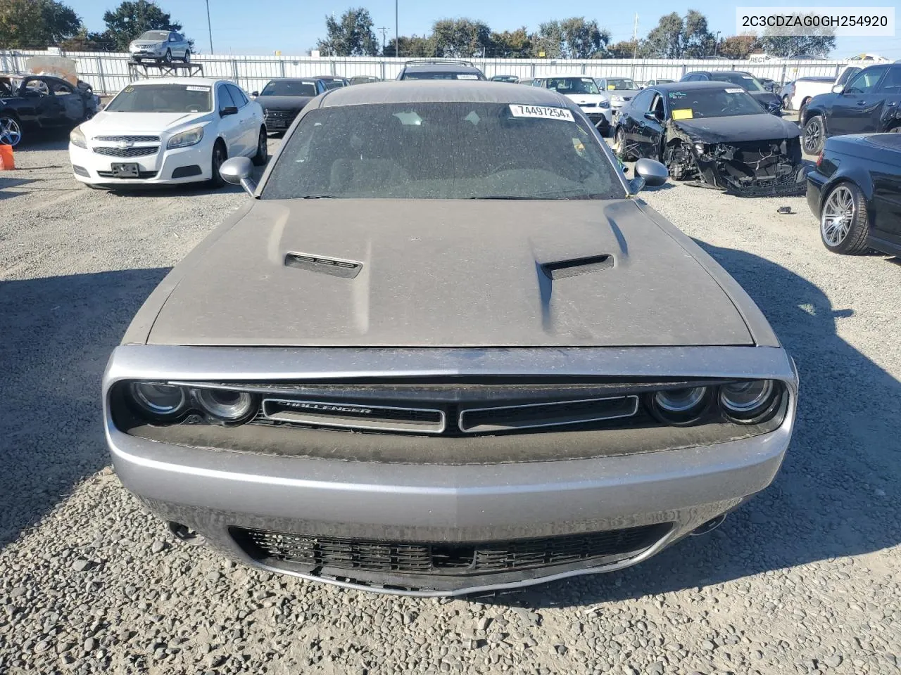 2016 Dodge Challenger Sxt VIN: 2C3CDZAG0GH254920 Lot: 74497254