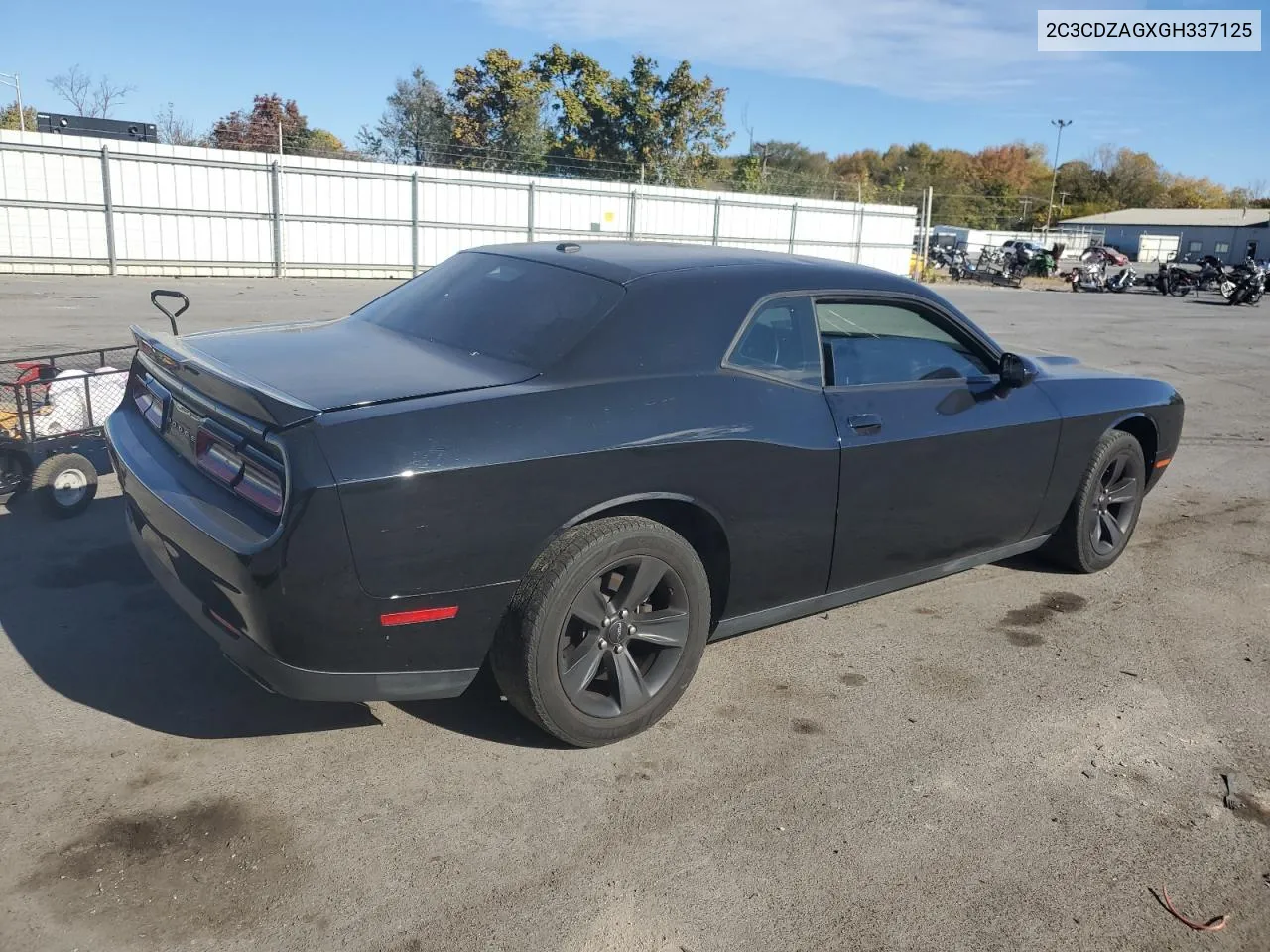 2016 Dodge Challenger Sxt VIN: 2C3CDZAGXGH337125 Lot: 74532394