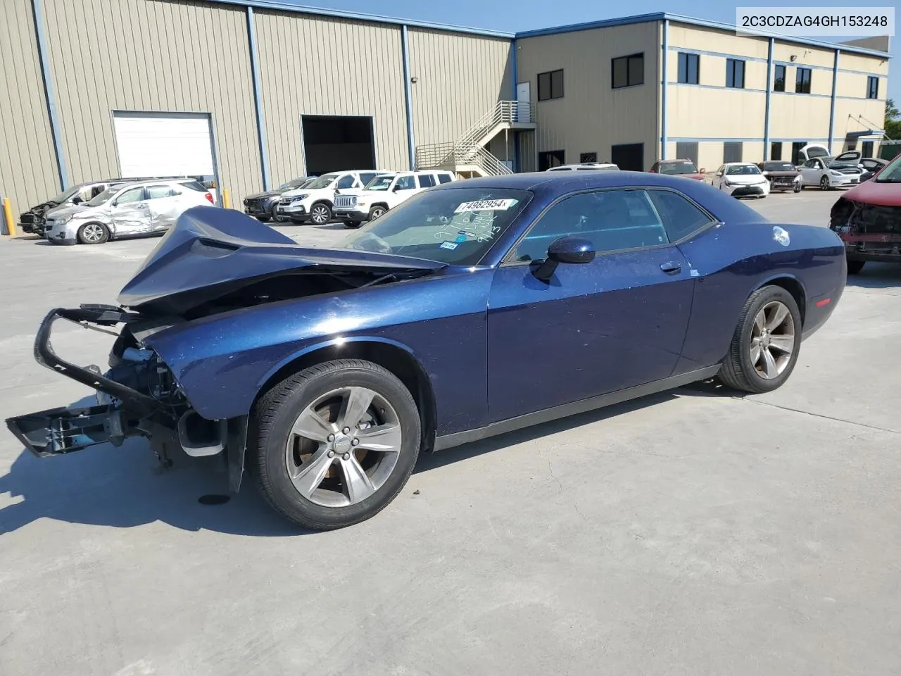 2016 Dodge Challenger Sxt VIN: 2C3CDZAG4GH153248 Lot: 74982954