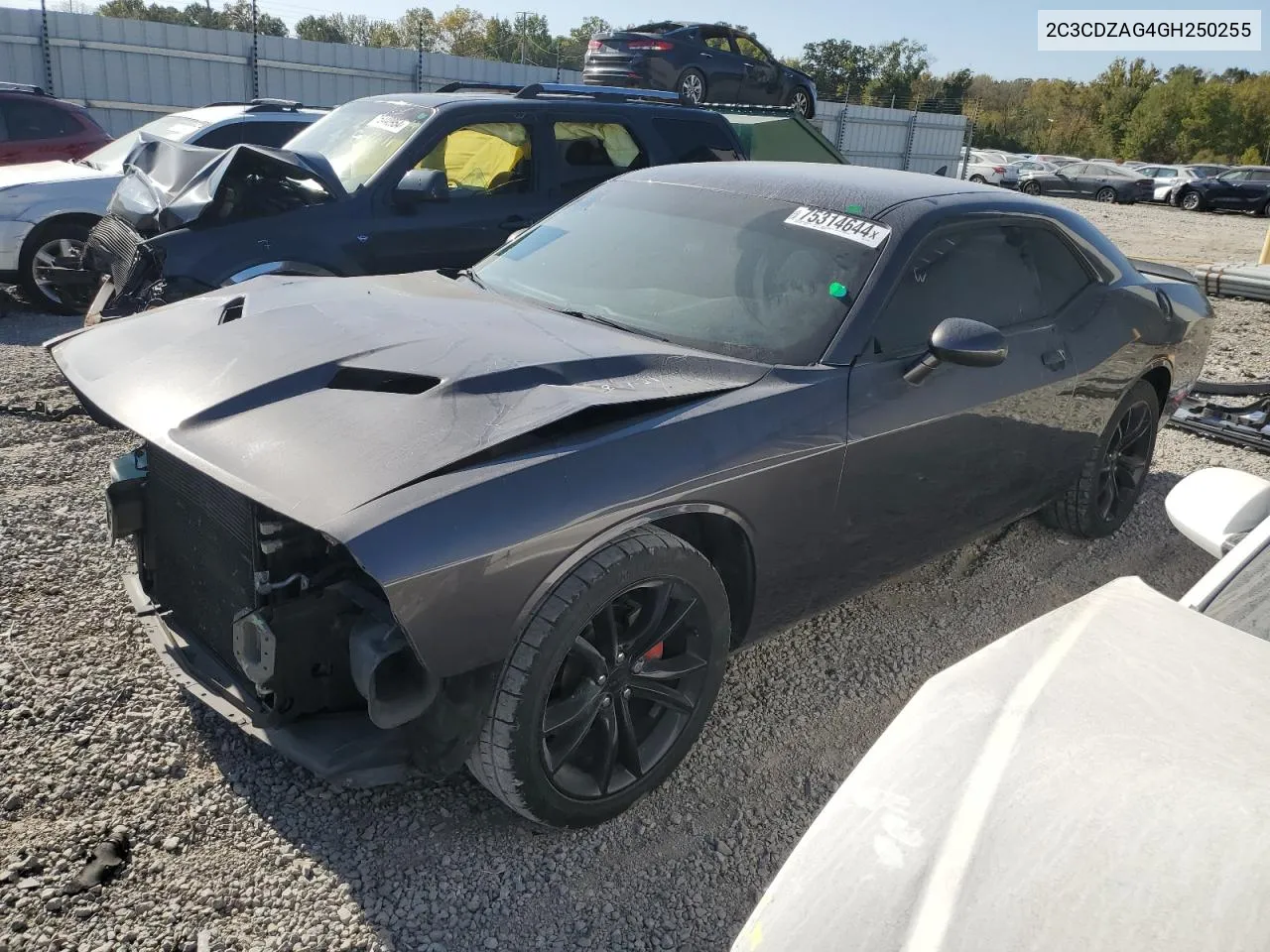 2016 Dodge Challenger Sxt VIN: 2C3CDZAG4GH250255 Lot: 75314644