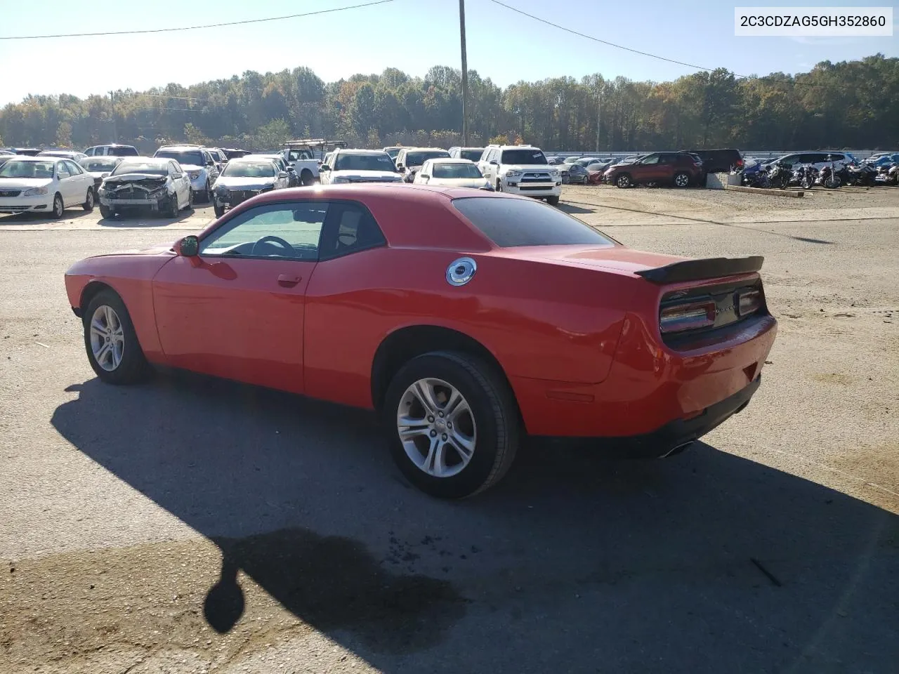 2016 Dodge Challenger Sxt VIN: 2C3CDZAG5GH352860 Lot: 75763394