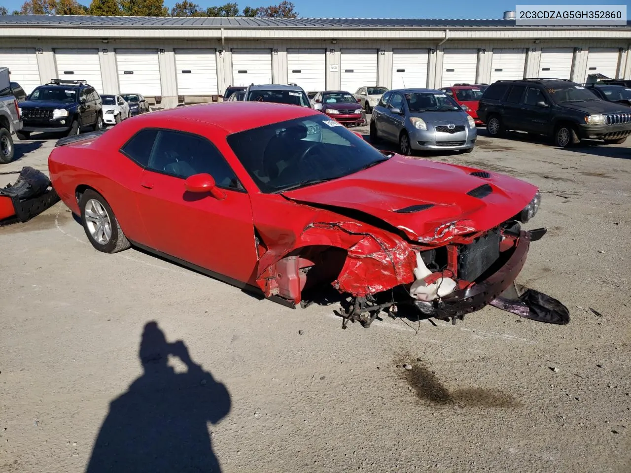 2016 Dodge Challenger Sxt VIN: 2C3CDZAG5GH352860 Lot: 75763394