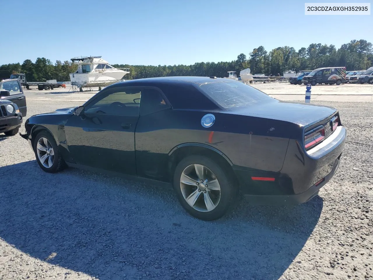 2016 Dodge Challenger Sxt VIN: 2C3CDZAGXGH352935 Lot: 75891254